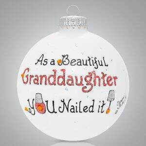 Item 202350 Granddaughter Nail Polish Ornament
