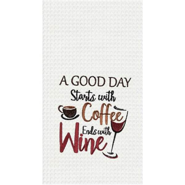 Item 231099 Good Day Starts With Coffee Kitchen Towel