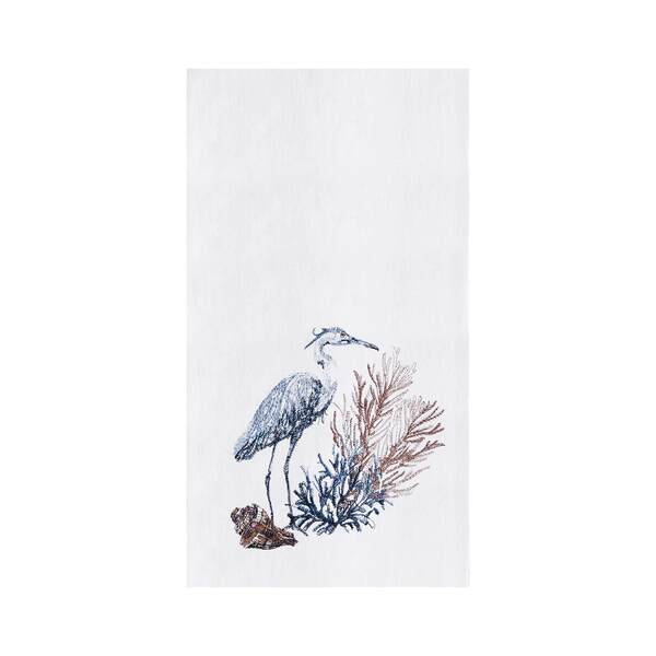 Item 231216 Blue Heron And Seagrass Kitchen Towel
