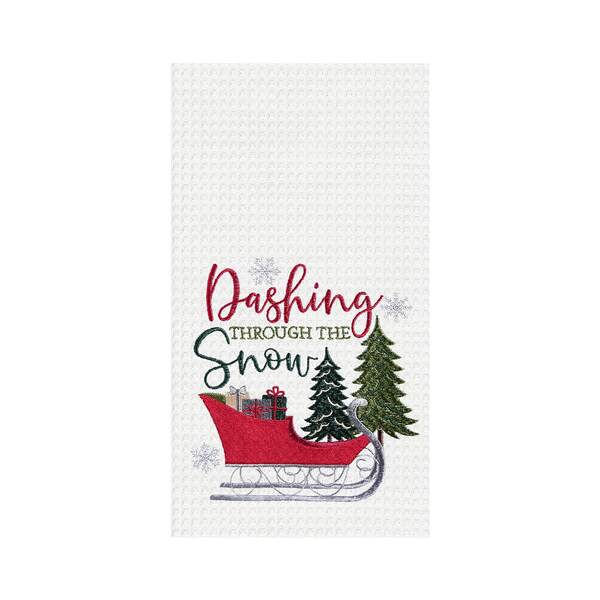 Item 231306 DASHING THROUGH THE SNOW KITCHEN TOWEL