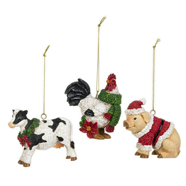 Item 260604 Barnyard Christmas Ornament