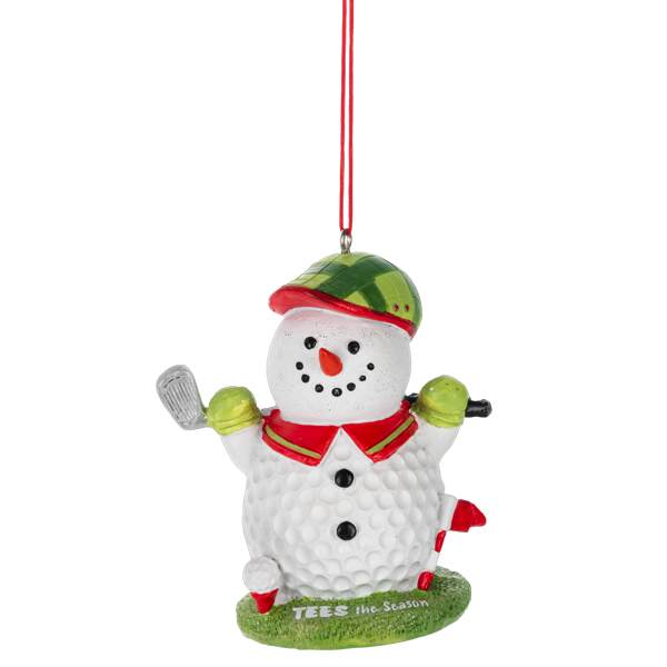 Item 261133 Golf Ball Snowman Ornament