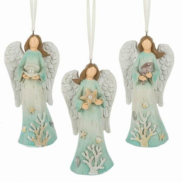 Item 261930 Turquoise Nautical Angel Ornament