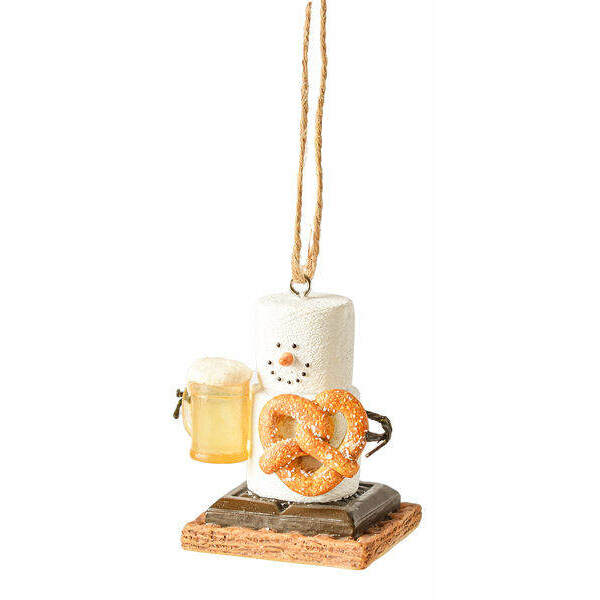 Item 262150 S'mores Beer and Pretzel Ornament