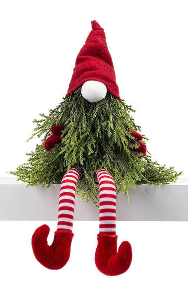 Item 262453 Gnome With Pine Beard Shelf Sitter