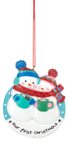Item 262572 Snoman Our First Christmas Ornament 
