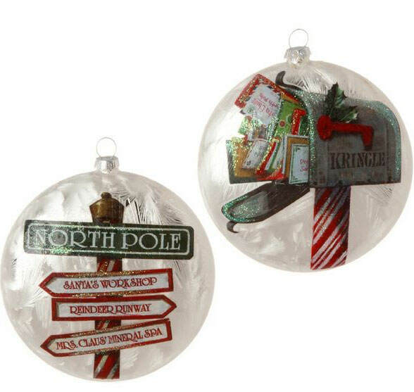 Item 281879 North Pole Sign/Kringle Mailbox Disc Ornament