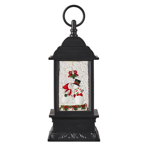Item 282332 Kissing Snowmen Animated Water Lantern