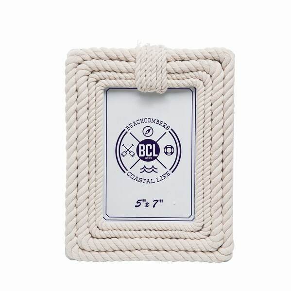 Item 294382 5x7 Cream Rope Photo Frame