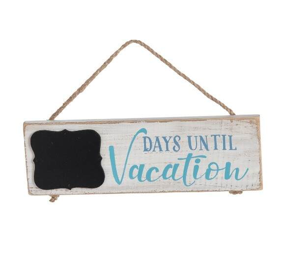 Item 294472 Wood Chalkboard Vacation Plaque