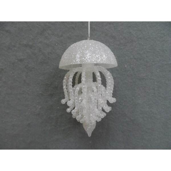 Item 303122 Sparkle White Jellyfish Ornament