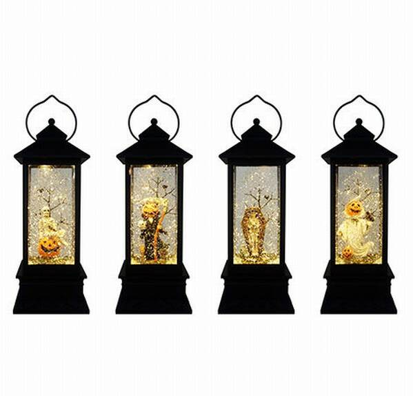 Item 322084 Jack-O-Lantern & Friends Glitter Lantern