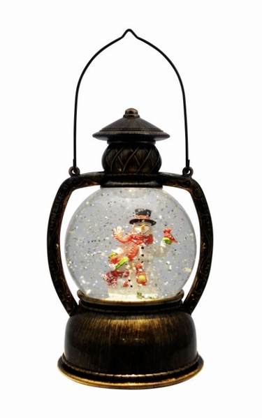 Item 322263 Snowman Family Glitter Lantern