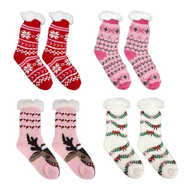 Item 322308 Bow-tied Winter Thermal Slipper Socks