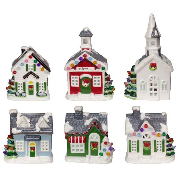 Item 322425 LED Ceramic Christmas Village