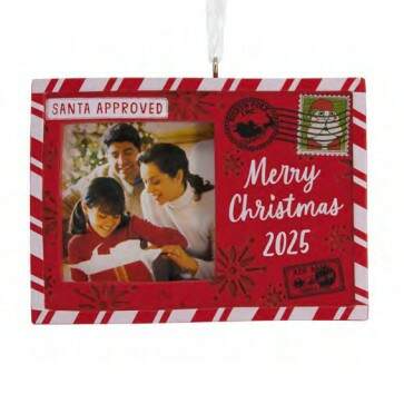 Item 333024 Holiday Postcard 2025 Photo Frame Ornament