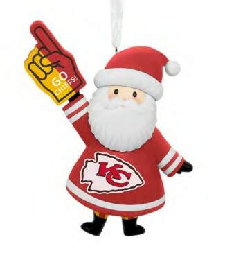 Item 333060 NFL Santa Kansas City Chiefs Ornament