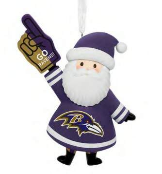 Item 333066 NFL Santa Baltimore Ravens Ornament