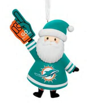 Item 333097 Nfl Santa Miami Dolphins Ornament
