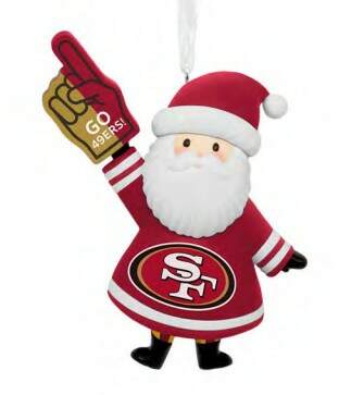 Item 333137 NFL Santa San Francisco 49ers Ornament