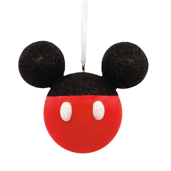 Item 333185 Mickey Mouse Glitter Icon Head Ornament