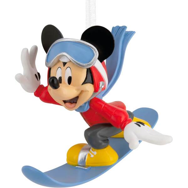 Item 333921 Snowboarding Mickey Ornament