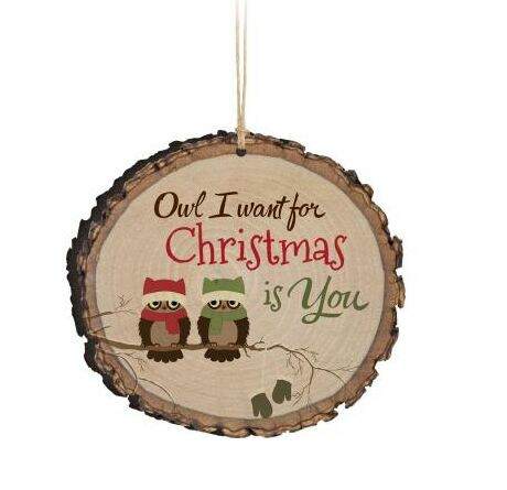 Item 364023 Owl I Want For Christmas Is You Barky Ornament
