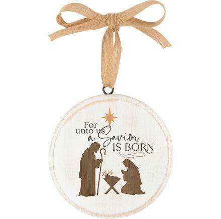 Item 364662 For Unto Us A Savior Is Born Ornament