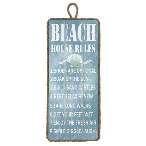Item 396258 Wood And Rope Beach Sign