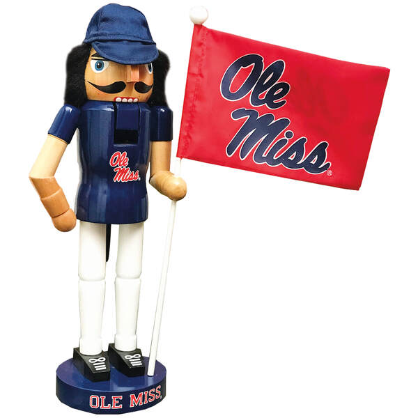 Item 401262 Ole Miss With Flag Nutcracker