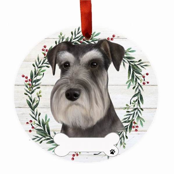 Item 407101 UNCROPPED SCHNAUZER WREATH ORNAMENT