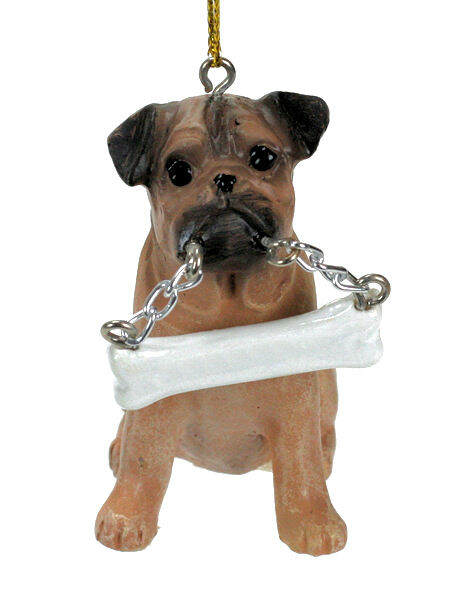 Item 407312 Pug With Bone Ornament