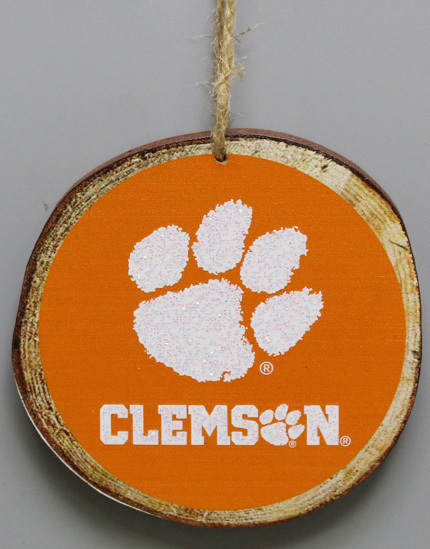 Item 416513 CLEMSON WOOD SLICE ORNAMENT