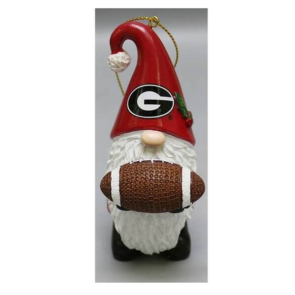 Item 416521 GEORGIA FOOTBALL GNOME ORNAMENT