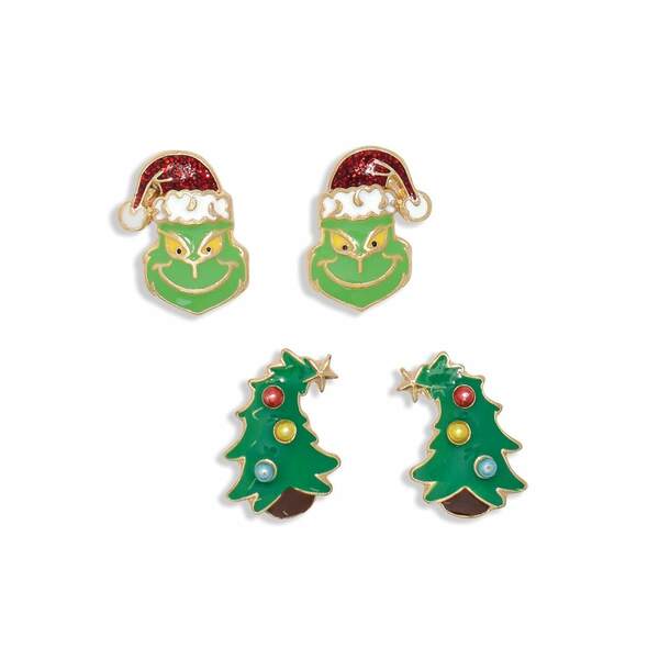 Item 418430 Mean One Christmas Tree Earrings