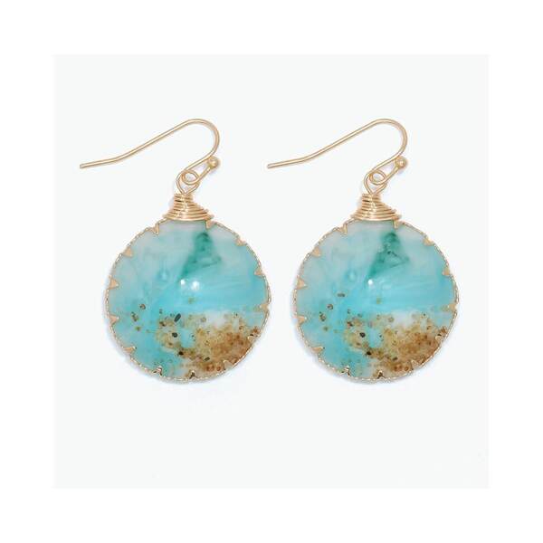 Item 418495 Sandy Beach Drop In Gold Earrings