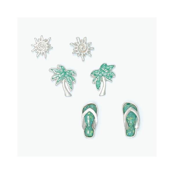 Item 418910 Silver Sun With Mint Palm Tree And Flipflops