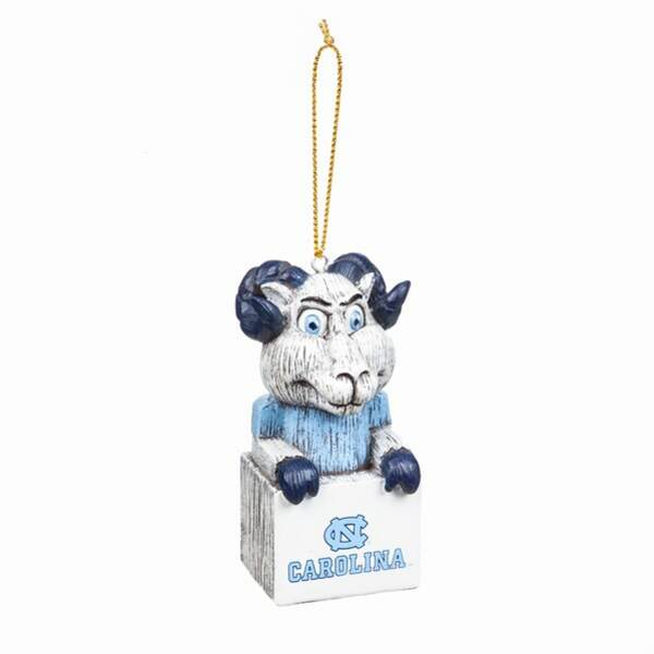Item 420562 University of North Carolina Tar Heels Mascot Ornament