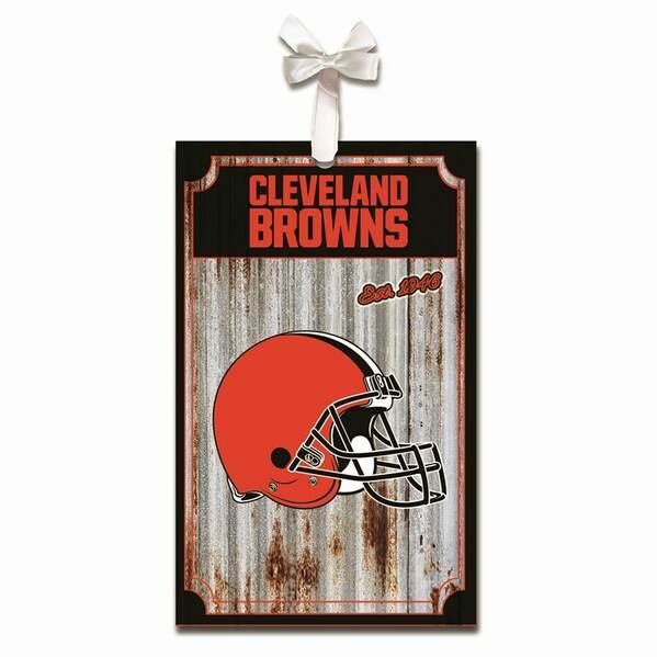 Item 421235 Cleveland Browns Corrugate Ornament
