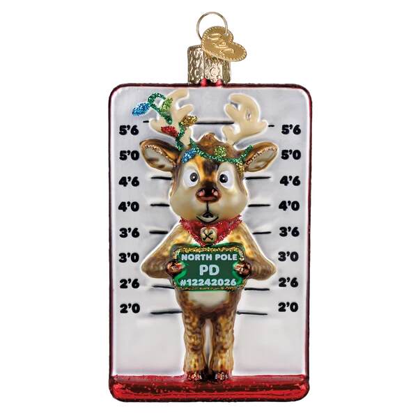 Item 425009 Reindeer Mugshot Ornament