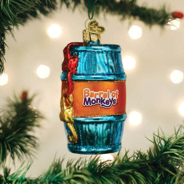 Item 425685 Barrel of Monkeys Ornament