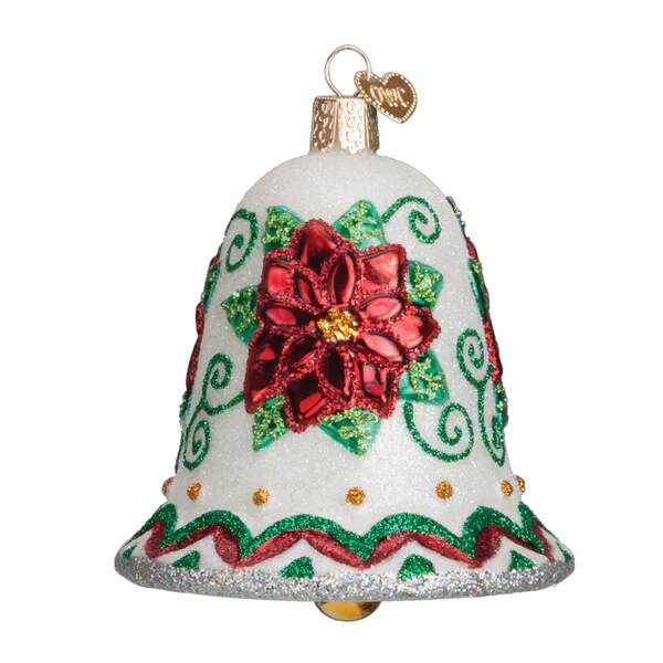 Item 425769 Bell With Poinsettia Ornament
