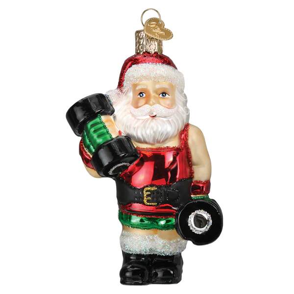 Item 426439 Body Builder Santa Ornament