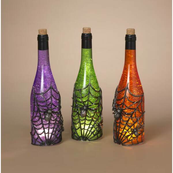 Item 431021 Lighted Halloween Spinning Water Globe Bottle