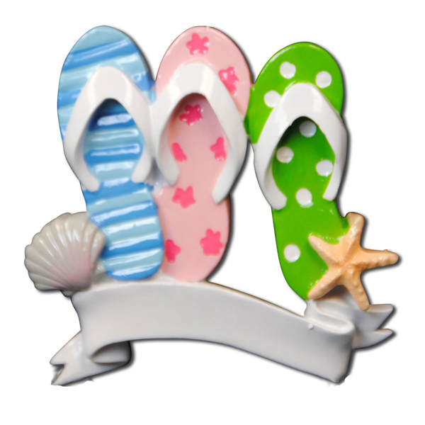 Item 459008 Flip Flop Family of 3 Ornament