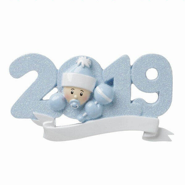 Item 459049 Blue Baby's First Christmas 2019 Ornament