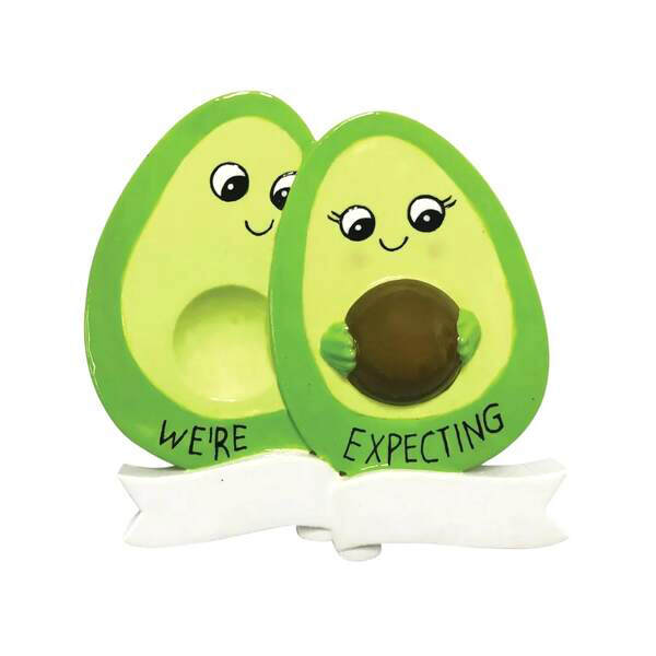 Item 459275 Avacado Family Expecting Ornament
