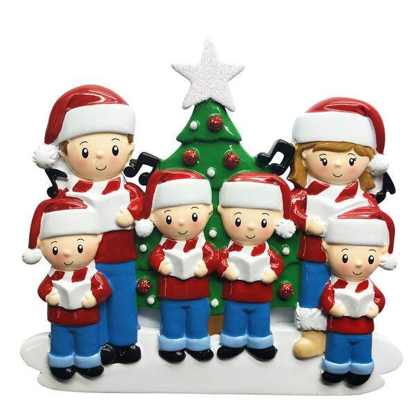 Item 459380 Caroling Family of 6 Ornament