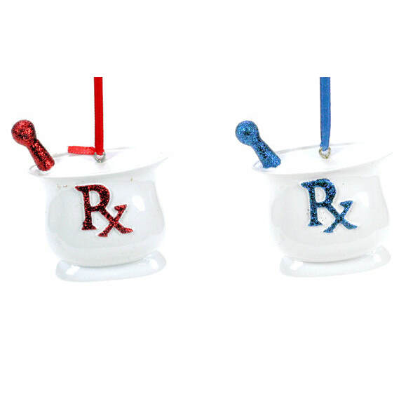 Item 459386 Red/Blue Pharmacist Ornament