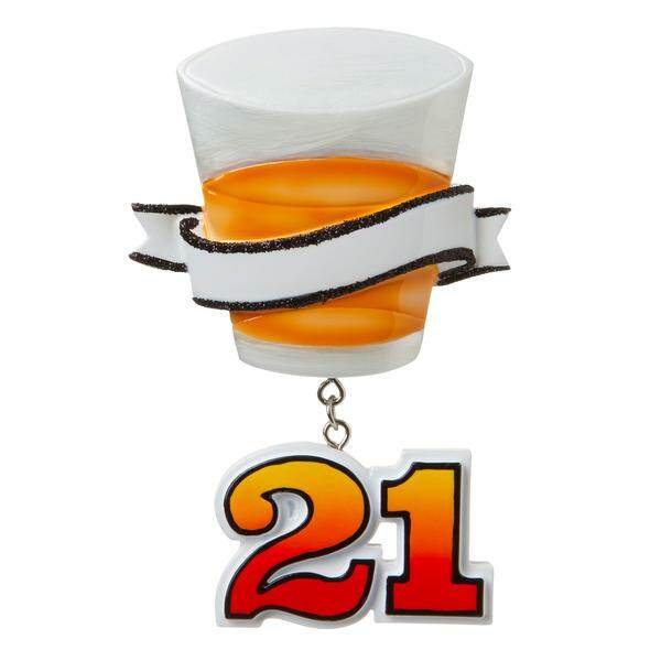 Item 459496 21st Birthday Shot Glass Ornament